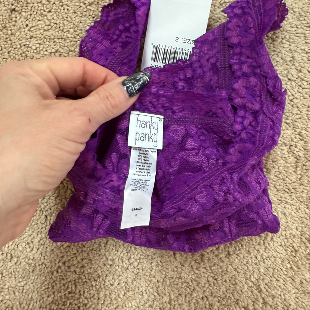 Hanky Panky Vibrant Purple Lace Shapewear - Picture 4 of 6